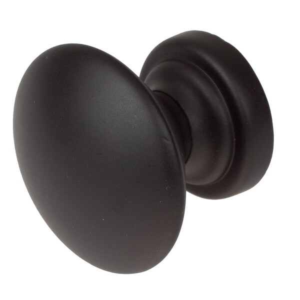 Gliderite Hardware 1 in. Matte Black Convex Cabinet Knob, 10PK - 5264-MB-10