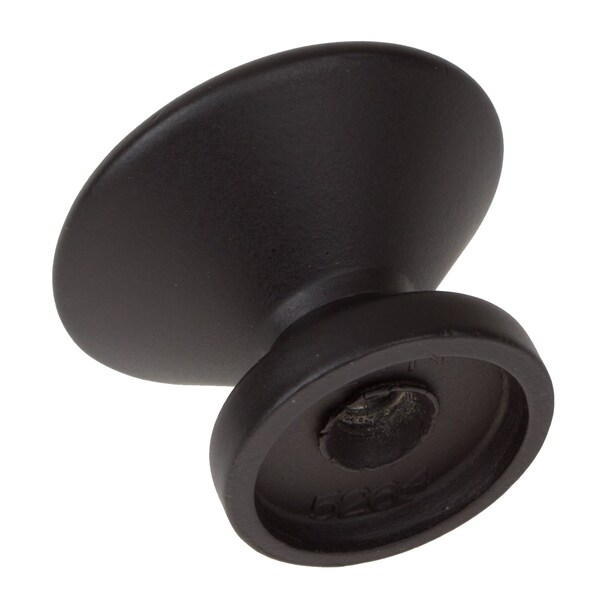 Gliderite Hardware 1 in. Matte Black Convex Cabinet Knob, 10PK - 5264-MB-10