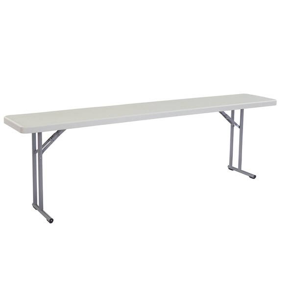 Global Industrial Rectangle Seminar Table, 18 in W, 96 in L, 29-1/2 in H - B449335