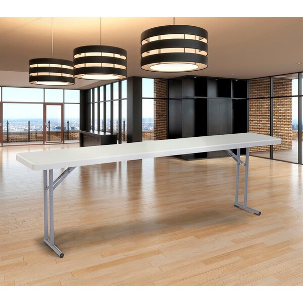 Global Industrial Rectangle Seminar Table, 18 in W, 96 in L, 29-1/2 in H - B449335