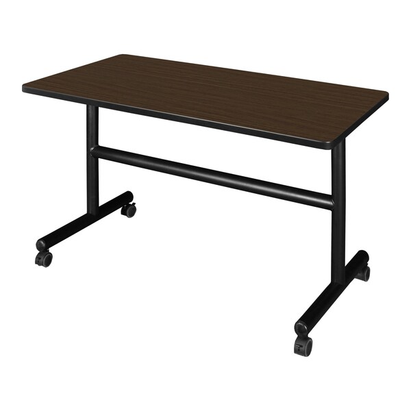 Regency Kobe Flip-Top Training Nesting Table, 48 in W, 24 in L, Neo Walnut - MKFT4824NW