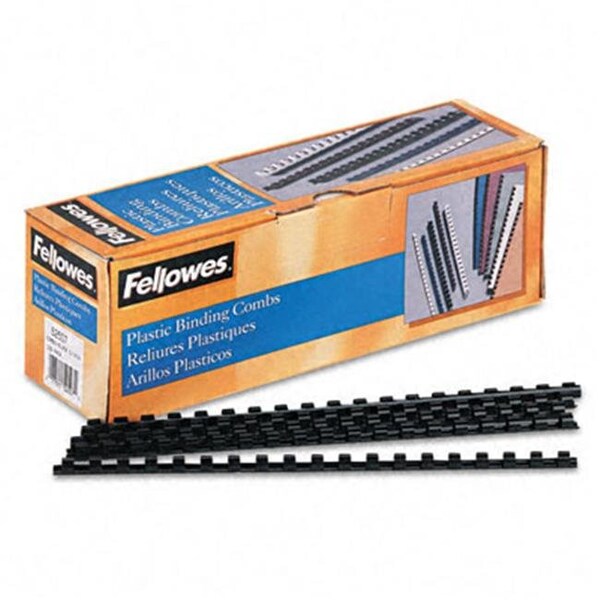 Fellowes Fellowes 52507 Plastic Comb Bindings  5/16    40-Sheet Capacity  Black  100 per Pack - 52507