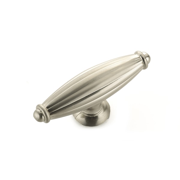 Richelieu 2 9/16 in. X 25/32 in. (65 mm x 20 mm) Brushed Nickel Traditional Metal Cabinet Knob - BP8061865195