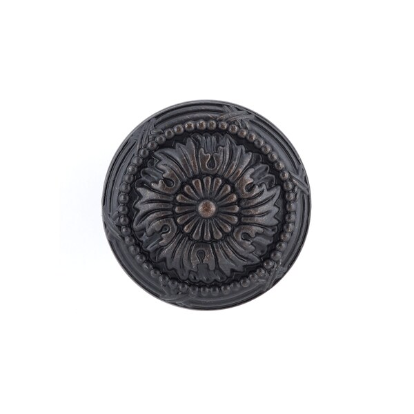 Richelieu 1 1/4 in (32 mm) Brushed Oil-Rubbed Bronze Traditional Metal Cabinet Knob - BP82465BORB