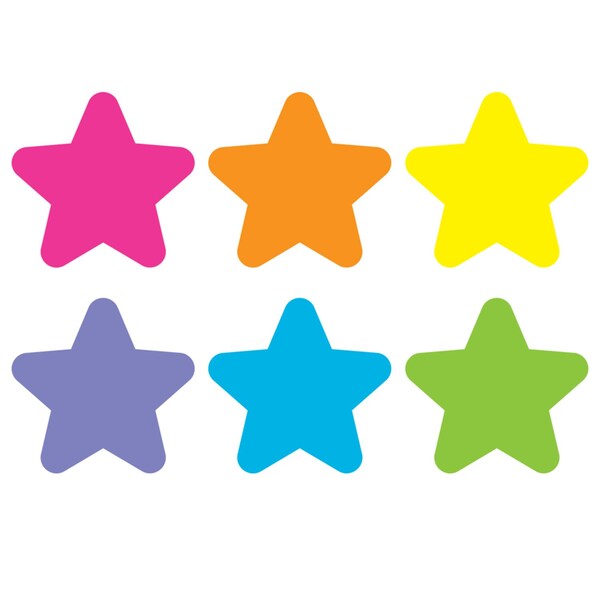 Teacher Created Resources Spot On Bright Stars Carpet Markers, 4in. - 77047