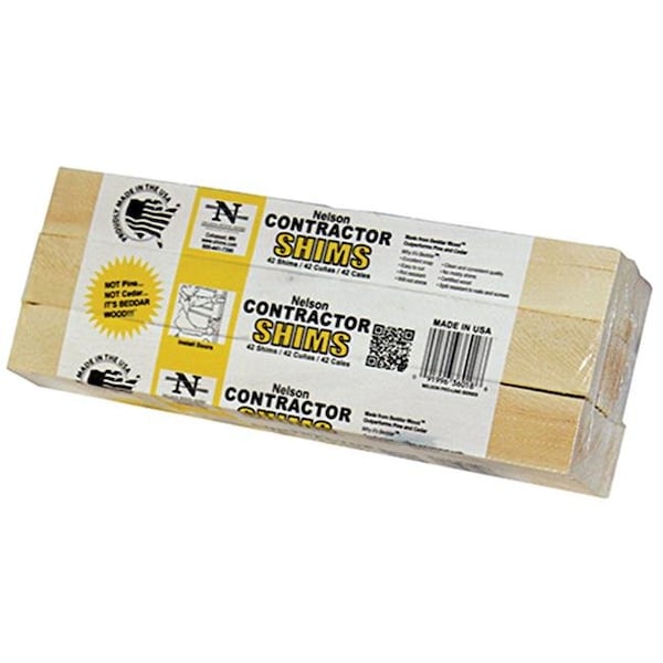 Nelson Shims Nelson Wood Shims NW 84 8 Beddar Wood Shims; 8 in. - Pack of 84 - NW 84 8