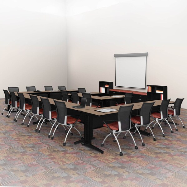 Regency Fusion Seminar Training Table, 84 in W, 24 in L, Noble Oak - MFTT8424NO