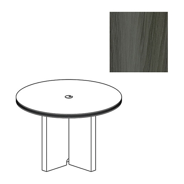 Mayline Round Aberdeen Top/Base 42" Round, Gray, 42 W, 42 L, 29.5 H, Wood Top, Grey - ACTR42LGS