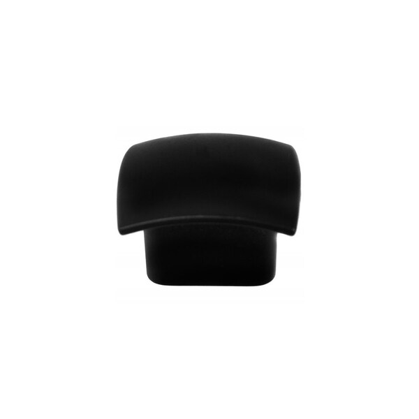 Strategic Brands 1 1/2in Square Knob - 16mm c/c - Aventura - Matte Black - 74520