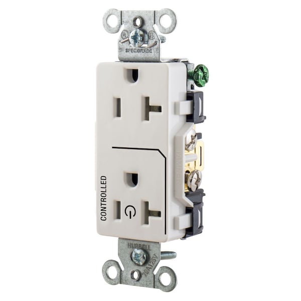 Receptáculos de construcción/comerciales de Hubbell Wiring Device-Kellems DR20C1WHI - DR20C1WHI