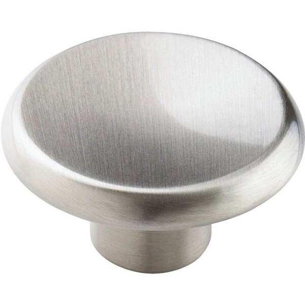Amerock Cabinet Knob, 34 in Projection, Zinc, Satin Nickel - 1887678