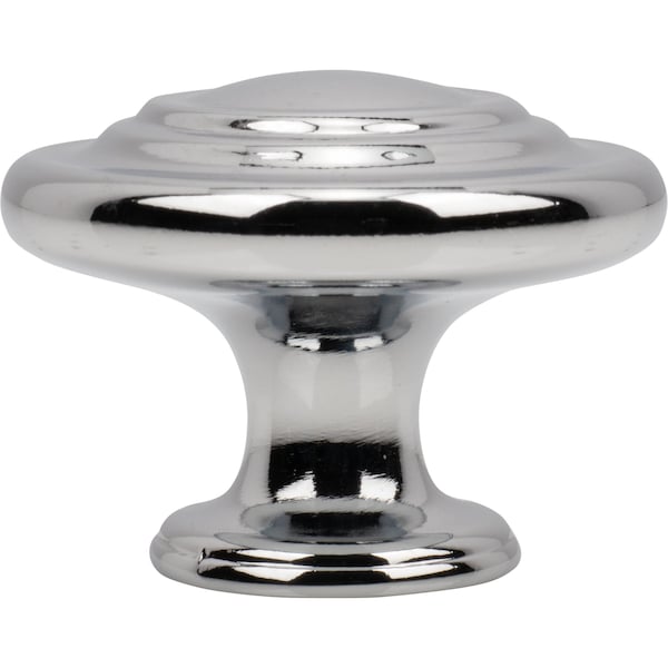 Designperfect 1-5/16 Diameter Round Cabinet Knob, Polished Chrome, 10PK - DPA10R38KPC