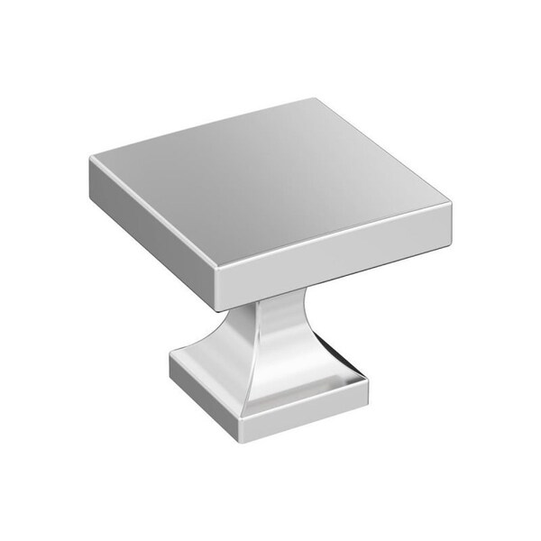 Amerock Pedestal Series Cabinet Knob, 1 in Projection, Zinc, Polished Chrome - BP3702426
