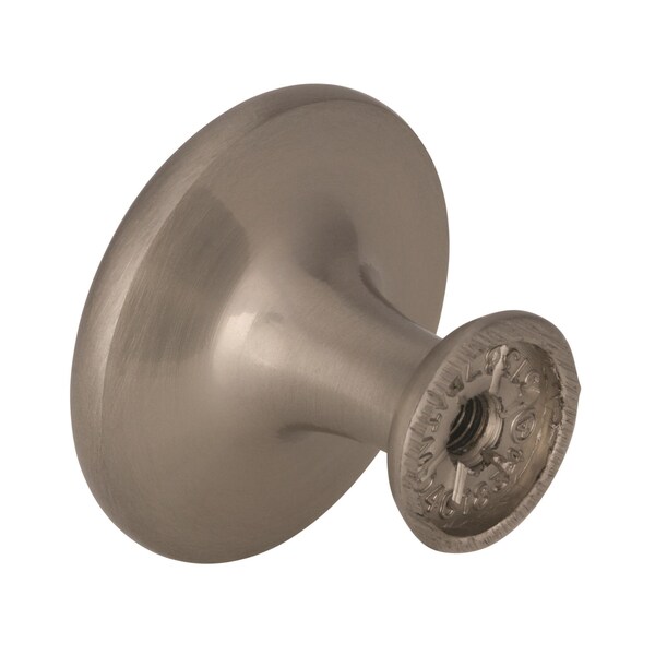 Amerock Cabinet Knob Allison Round 1-1/4in D 1-1/16in Satin Nickel Satin Nickel - BP1387G10