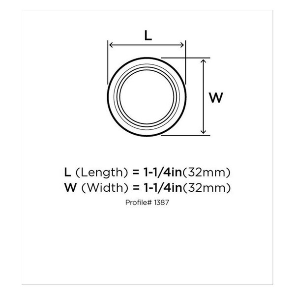 Amerock Cabinet Knob Allison Round 1-1/4in D 1-1/16in Satin Nickel Satin Nickel - BP1387G10