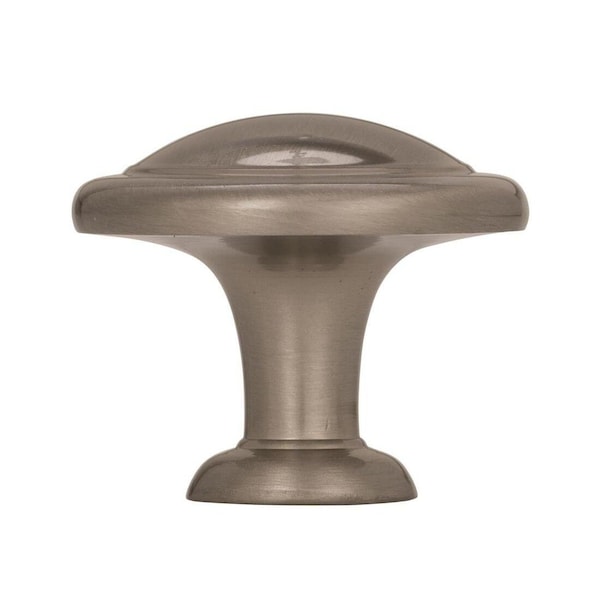 Amerock Cabinet Knob Allison Round 1-1/4in D 1-1/16in Satin Nickel Satin Nickel - BP1387G10
