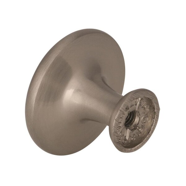 Amerock Cabinet Knob Allison Round 1-1/4in D 1-1/16in Satin Nickel Satin Nickel - BP1387G10