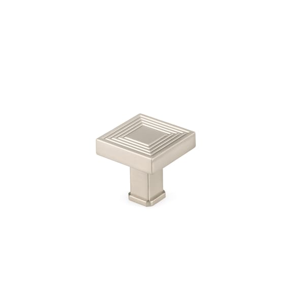 Richelieu 1 3/8 in (35 mm) x 1 3/8 in (35 mm) Brushed Nickel Transitional Cabinet Knob - BP87883535195