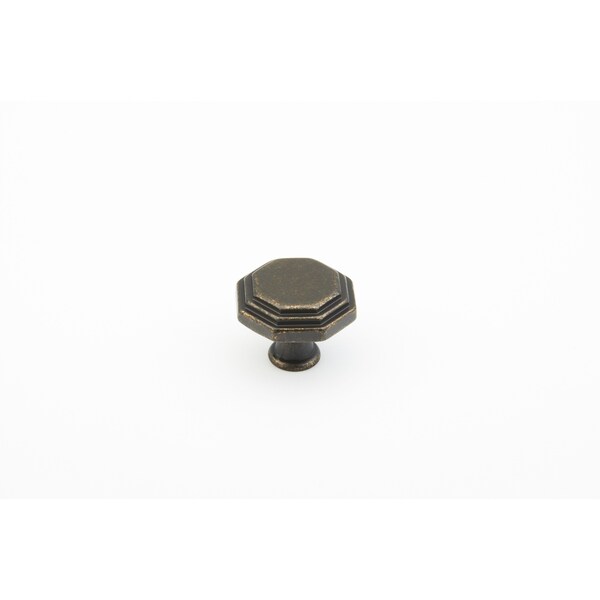Schaub 1-1/8in Firenza Octagonal Cabinet Knob Dark Firenza Bronze Finish - 283-DFBZ