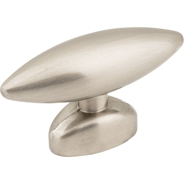 Elements By Hardware Resources 1-9/16" Overall Length Satin Nickel Football Verona Cabinet "T" Knob - 409222SN