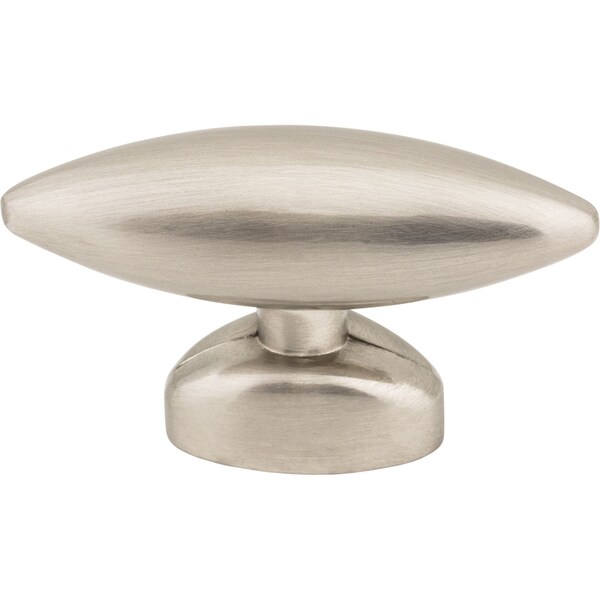 Elements By Hardware Resources 1-9/16" Overall Length Satin Nickel Football Verona Cabinet "T" Knob - 409222SN