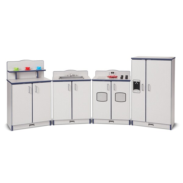 Jonti-Craft Rainbow Accents Culinary Creations Kitchen 4 Piece Set, Navy - 2411JCWW112