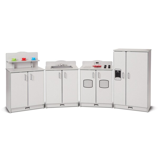 Jonti-Craft Rainbow Accents Culinary Creations Kitchen 4 Piece Set, Gray - 2411JCWW000