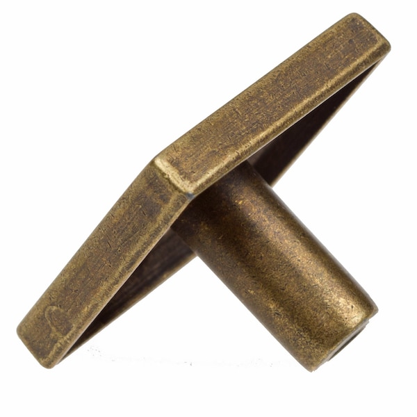 Gliderite Hardware 1-1/4 in. Antique Brass Classic Square Cabinet Knob, 5PK - 5207-AB-5