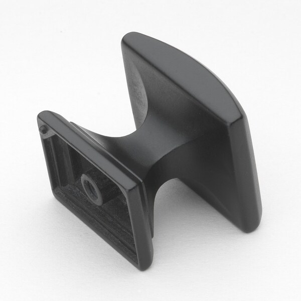 Gliderite Hardware 1-1/4 in. Matte Black Convex Square Cabinet Knob, 25PK - 5740-MB-25