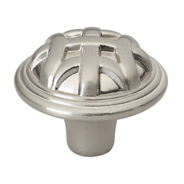 Gliderite Hardware 1-1/4 in. Satin Nickel Braided Cabinet Knob, 25PK - 82115-SN-25