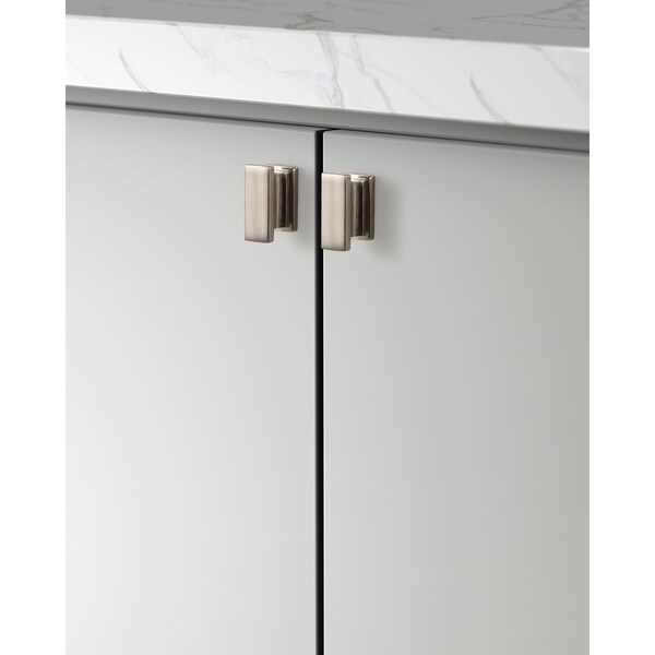 Sapphire Hexa Series 1-1/2 in. Modern Brushed Satin Nickel Cabinet Knob (10-Pack) - SP-2891-51-BSN-10