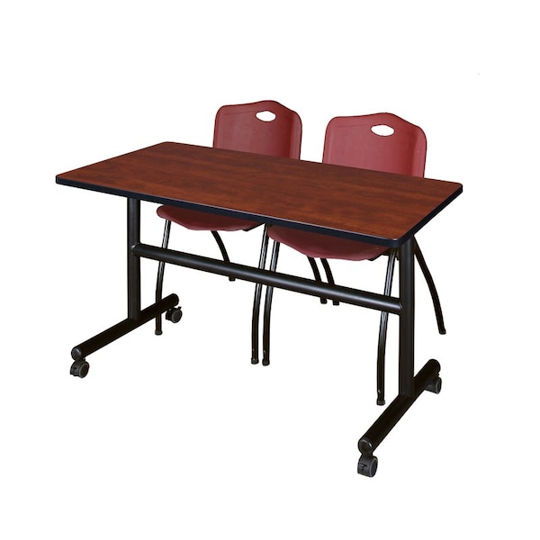Kobe Tables > Nesting Tables > Kobe Flip Top Table & Chair Sets, 48 W, 24 L, 29 H, Cherry - MKFT4824CH47BY
