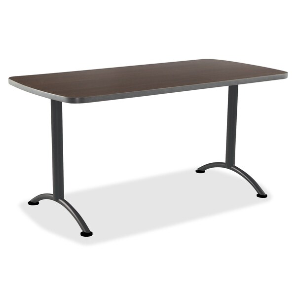 Iceberg Rectangle ARCâ„¢ Table, Walnut /Gray Leg - 30" x 60", 30" W, 60" L, Walnut - 69214