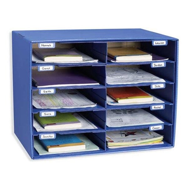 Pacon Corporation Pacon Corporation Pac1309 Mail Box - 10 Mail Slots Blue - PAC1309