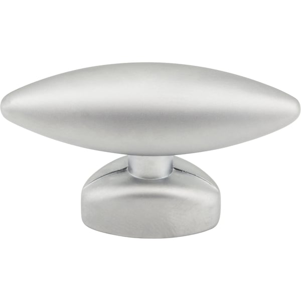 Elements By Hardware Resources 1-9/16" Overall Length Matte Silver Football Verona Cabinet "T" Knob - 409222
