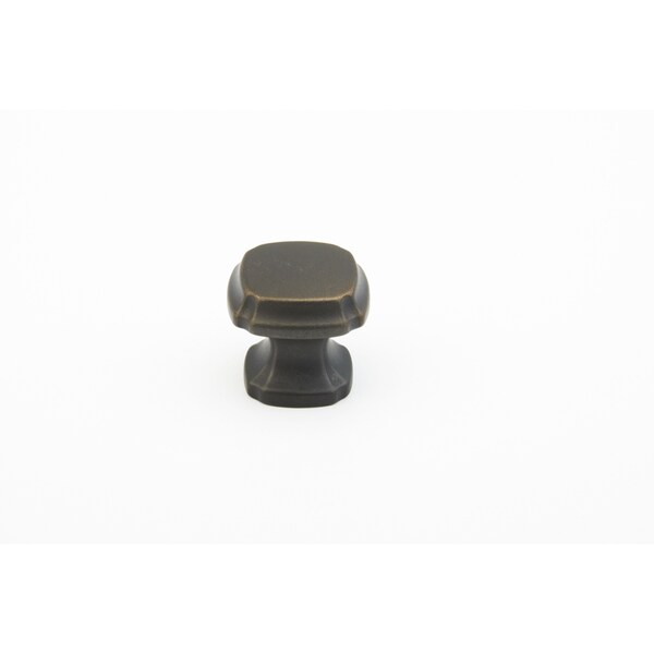 Schaub 1-3/8in Empire Square Cabinet Knob Ancient Bronze Finish - 882-ABZ