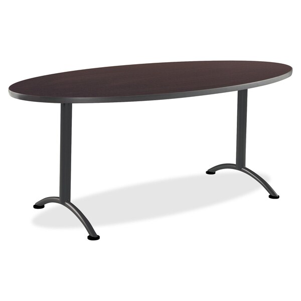 Iceberg Oval ARCÃ¢â€žÂ¢ Table, Walnut /Gray Leg - 36" x 72" Oval, 36" W, 72" L, Walnut - 69424