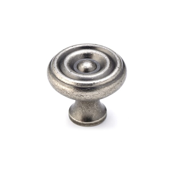 Richelieu 1 1/4 in (32 mm) Pewter Traditional Brass Cabinet Knob - BP1430142