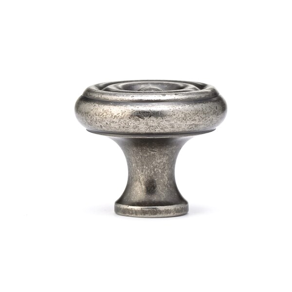 Richelieu 1 1/4 in (32 mm) Pewter Traditional Brass Cabinet Knob - BP1430142