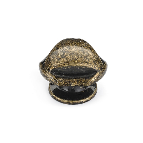 Richelieu 1 5/16 in (33 mm) Burnished Brass Traditional Metal Cabinet Knob - BP2391533BB