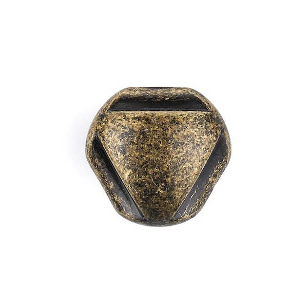 Richelieu 1 5/16 in (33 mm) Burnished Brass Traditional Metal Cabinet Knob - BP2391533BB
