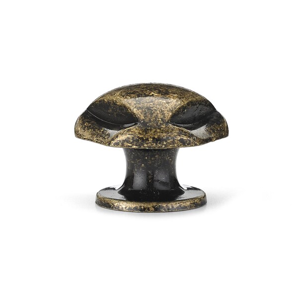 Richelieu 1 5/16 in (33 mm) Burnished Brass Traditional Metal Cabinet Knob - BP2391533BB