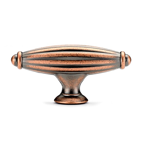Richelieu 2 9/16 in. X 25/32 in. (65 mm x 20 mm) Antique Copper Traditional Metal Cabinet Knob - BP8061865193