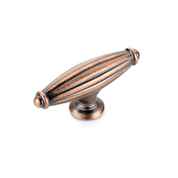 Richelieu 2 9/16 in. X 25/32 in. (65 mm x 20 mm) Antique Copper Traditional Metal Cabinet Knob - BP8061865193