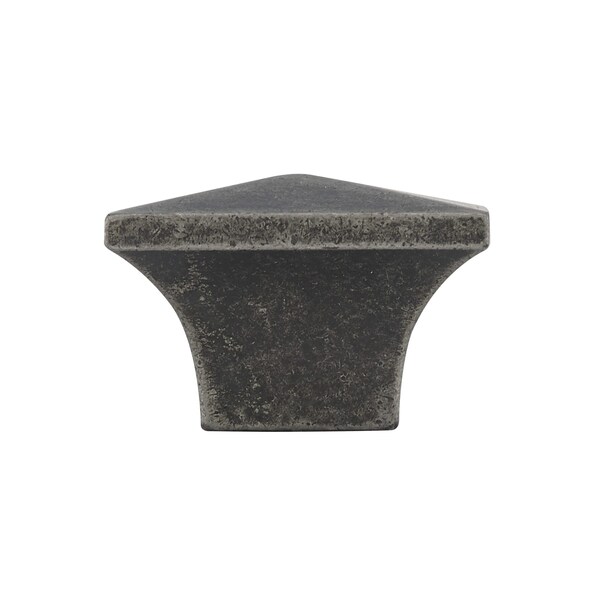Richelieu 1 1/4 in. X 1 1/4 in. (32 mm x 32 mm) Pewter Traditional Metal Cabinet Knob - BP53082142