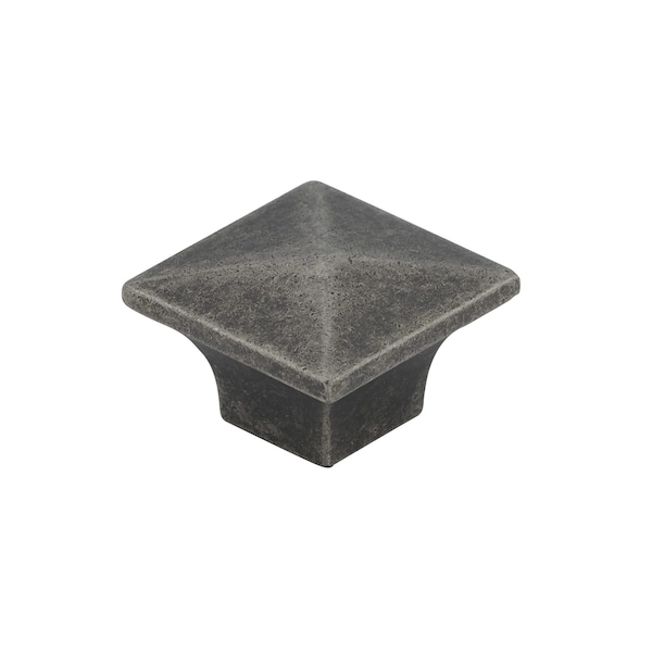 Richelieu 1 1/4 in. X 1 1/4 in. (32 mm x 32 mm) Pewter Traditional Metal Cabinet Knob - BP53082142
