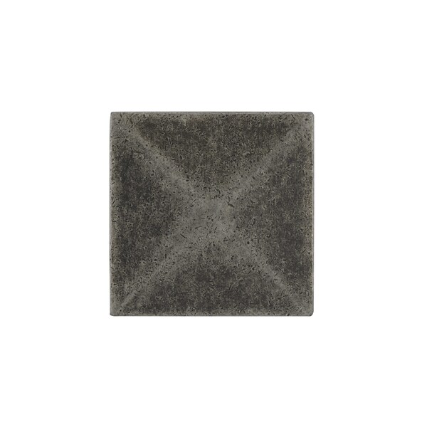 Richelieu 1 1/4 in. X 1 1/4 in. (32 mm x 32 mm) Pewter Traditional Metal Cabinet Knob - BP53082142