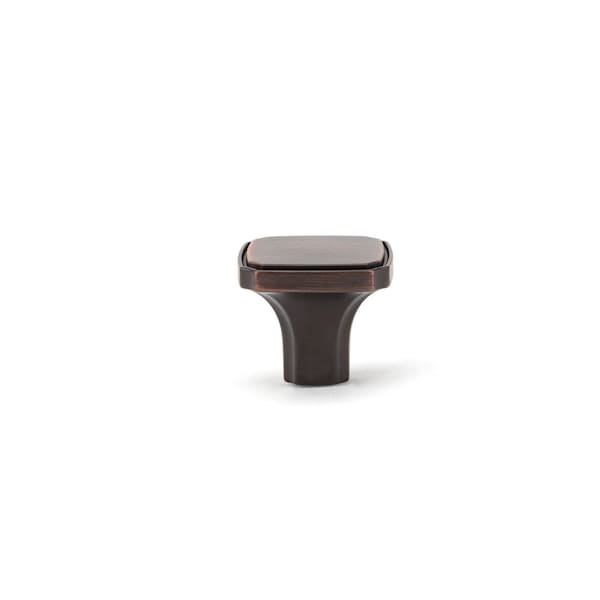 Richelieu 1 3/8 in. X 1 3/8 in. (35 mm x 35 mm) Brushed Oil-Rubbed Bronze Transitional Metal Cabinet Knob - BP77035BORB