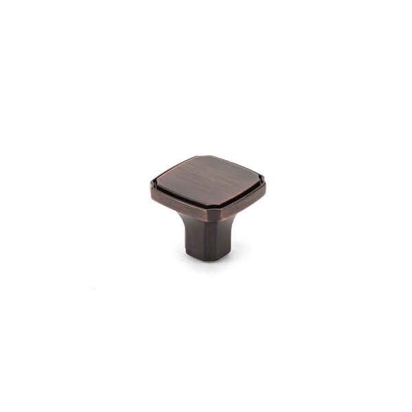 Richelieu 1 3/8 in. X 1 3/8 in. (35 mm x 35 mm) Brushed Oil-Rubbed Bronze Transitional Metal Cabinet Knob - BP77035BORB