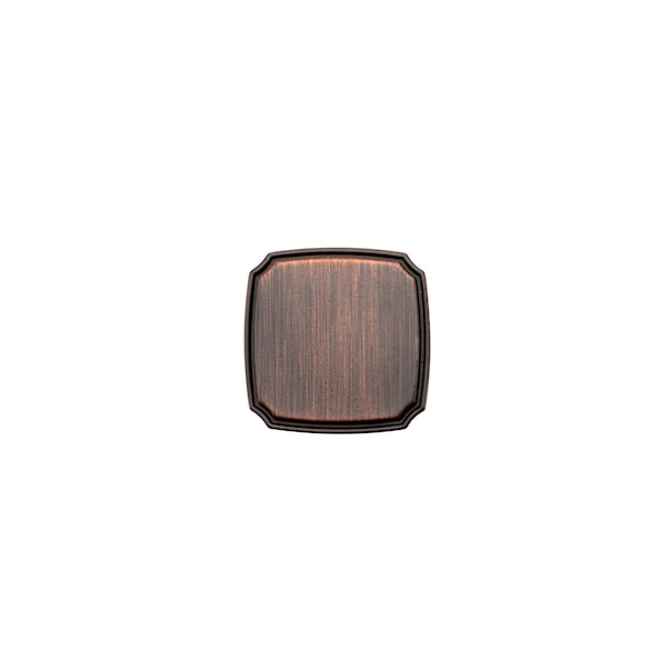 Richelieu 1 3/8 in. X 1 3/8 in. (35 mm x 35 mm) Brushed Oil-Rubbed Bronze Transitional Metal Cabinet Knob - BP77035BORB